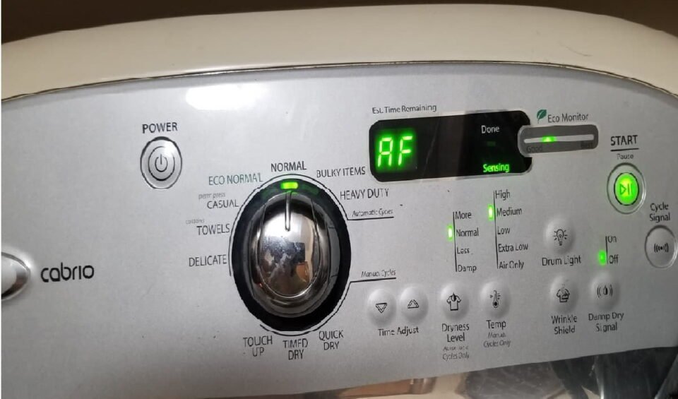 What Does AF Mean on a Dryer